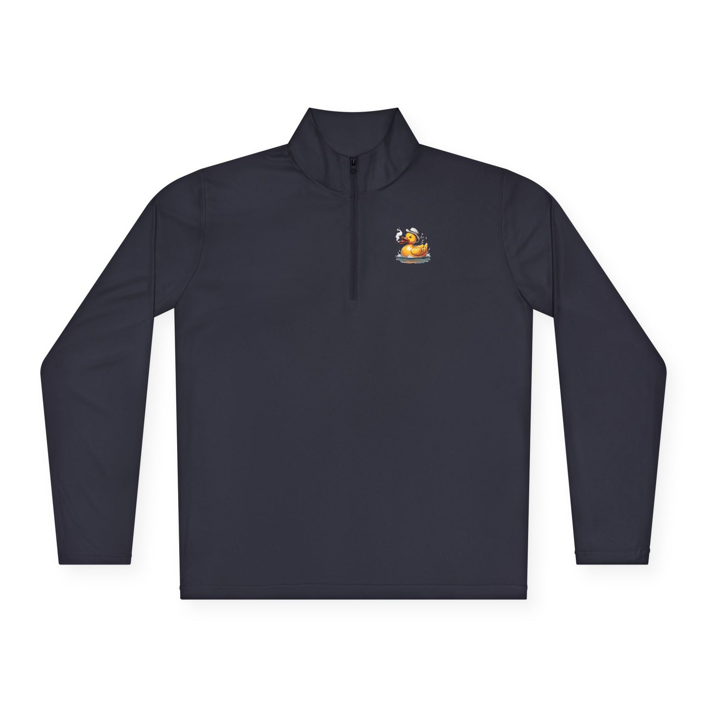 Unisex Quarter-Zip Pullover with Fun Duck Design - Perfect for Casual Wear & Outdoor Activities