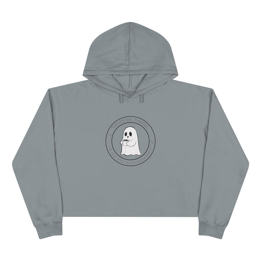 Ghost Crop Hoodie - Spooky Apparel for Coffee Lovers & Everyday Comfort