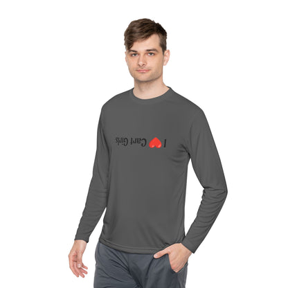 I Heart Cart Girls Unisex Lightweight Long Sleeve Tee - Perfect Gift for Golfers