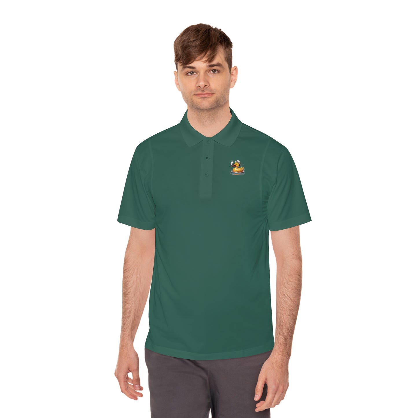 Men's Sport Polo Shirt with "Fun Duck" - Perfect for Outdoor Activities, Golf, and Casual Events