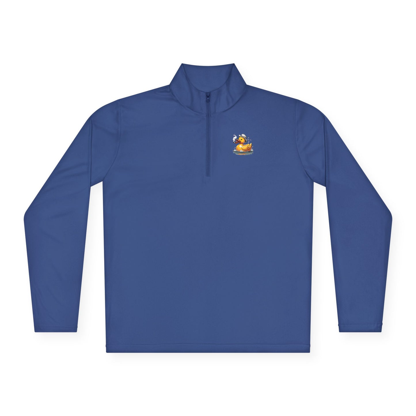 Unisex Quarter-Zip Pullover with Fun Duck Design - Perfect for Casual Wear & Outdoor Activities