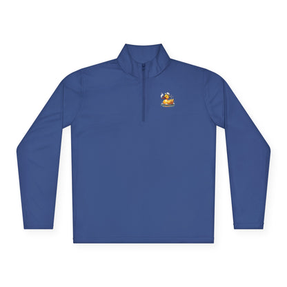 Unisex Quarter-Zip Pullover with Fun Duck Design - Perfect for Casual Wear & Outdoor Activities