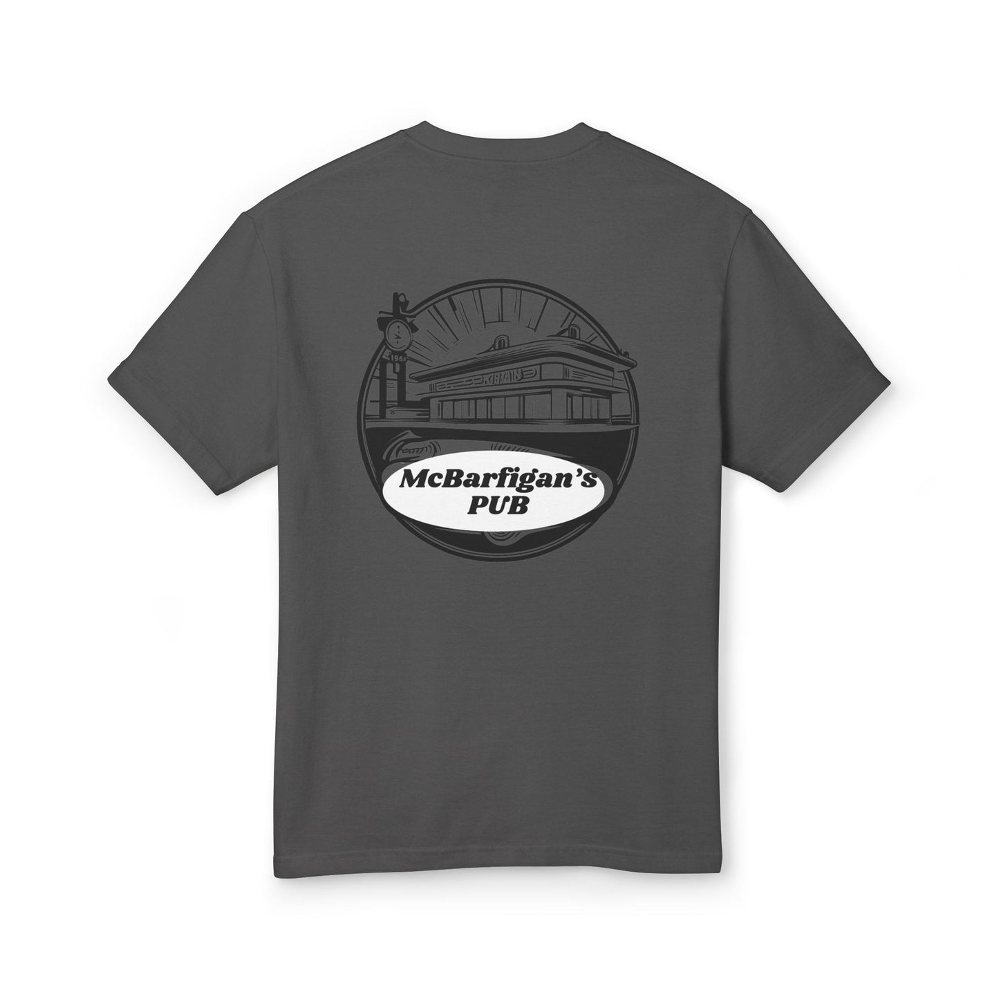 McBarfigan's Pub Heavyweight Cotton Tee - Unisex Vintage Style T-Shirt