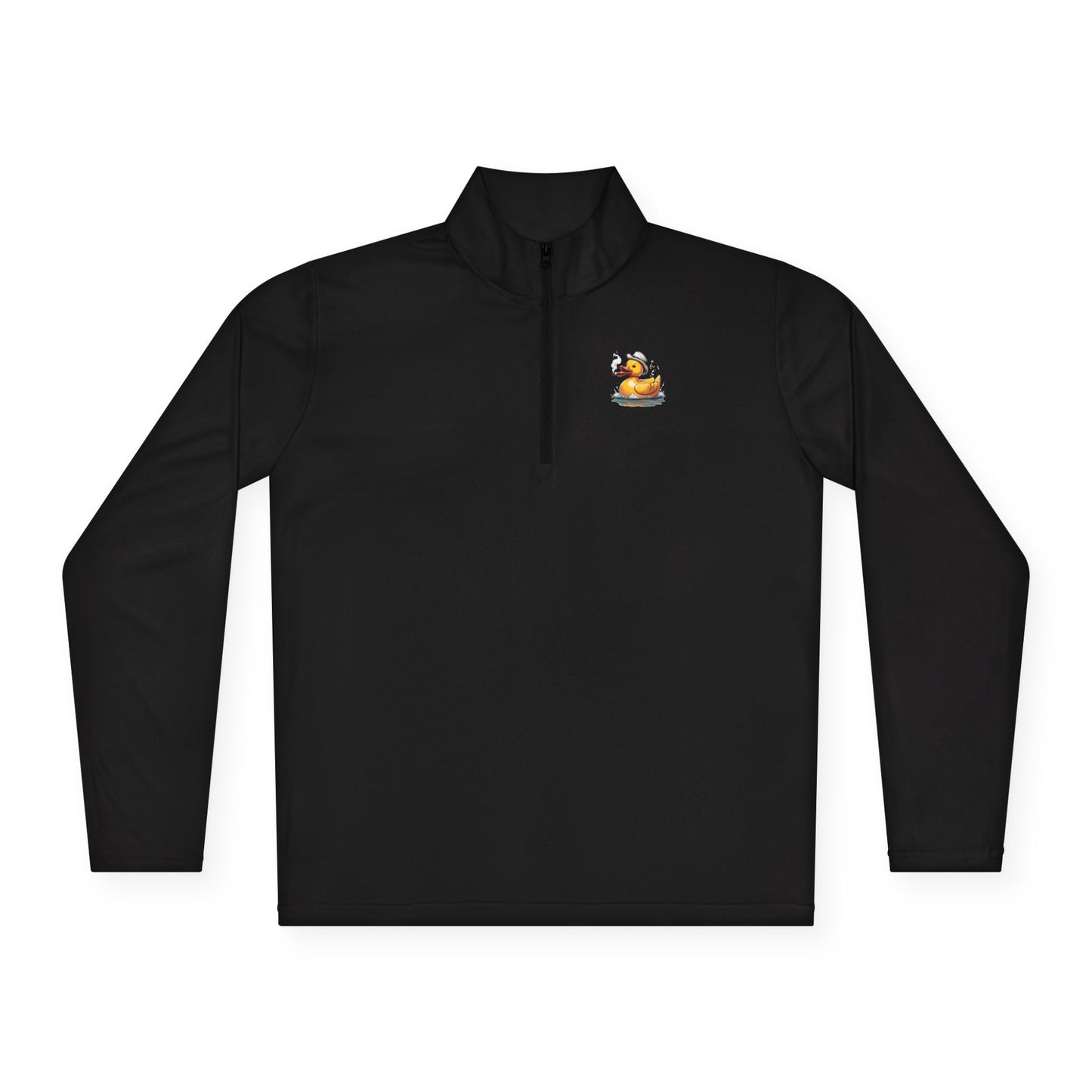 Unisex Quarter-Zip Pullover with Fun Duck Design - Perfect for Casual Wear & Outdoor Activities