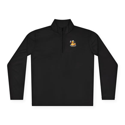 Unisex Quarter-Zip Pullover with Fun Duck Design - Perfect for Casual Wear & Outdoor Activities