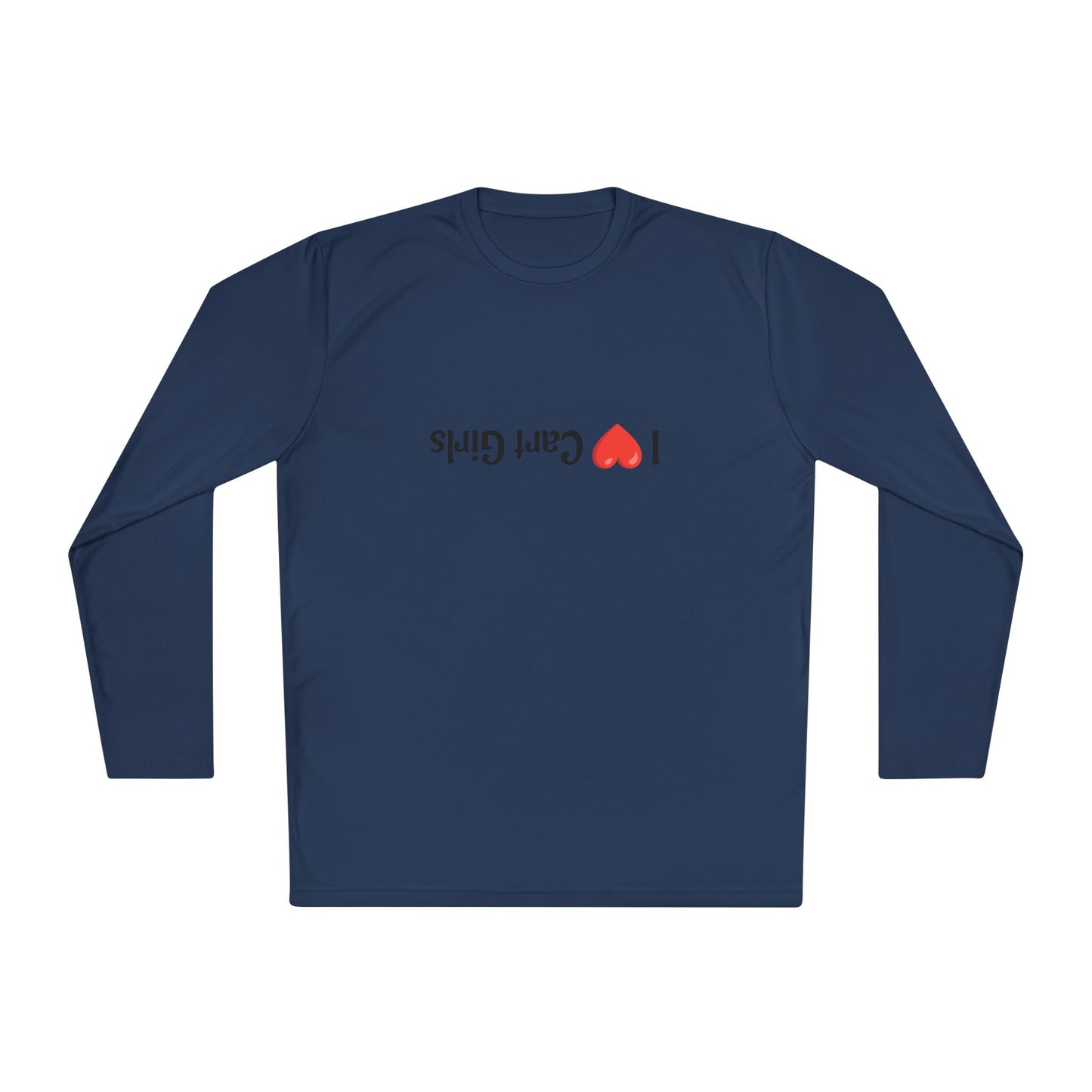 I Heart Cart Girls Unisex Lightweight Long Sleeve Tee - Perfect Gift for Golfers
