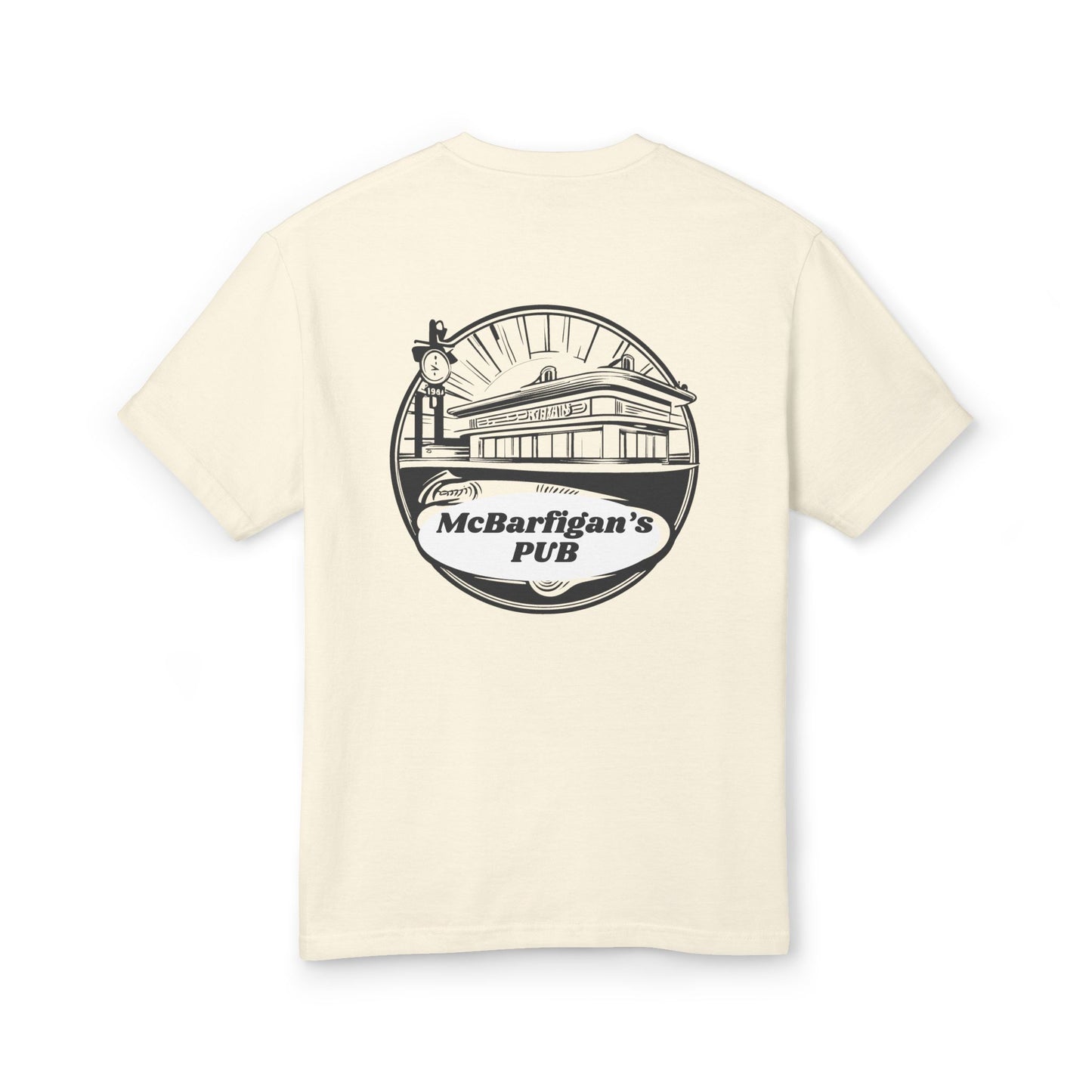 McBarfigan's Pub Heavyweight Cotton Tee - Unisex Vintage Style T-Shirt